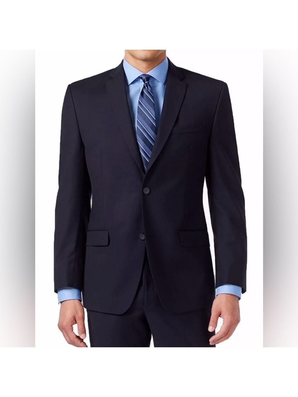 Marc New York Men's Blue Navy Solid Blazer Sport Coat Suit Jacket 36 Short - NWT